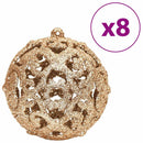 vidaXL 100 db pezsgő és barna karácsonyi gömb 3 / 4 / 6 cm