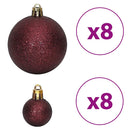 vidaXL 100 db pezsgő és barna karácsonyi gömb 3 / 4 / 6 cm