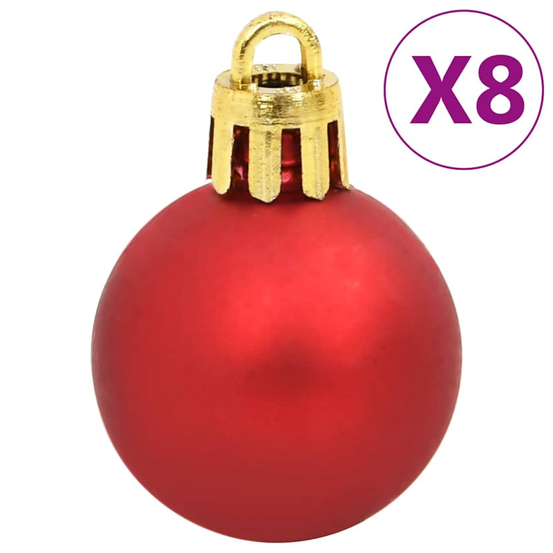 vidaXL 112 részes piros/zöld/arany polisztirol karácsonyi gömb szett
