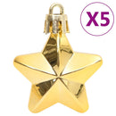 vidaXL 112 részes piros/zöld/arany polisztirol karácsonyi gömb szett