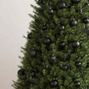 vidaXL 111 részes fekete polisztirol karácsonyi gömb szett