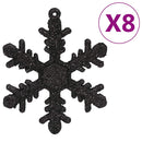 vidaXL 111 részes fekete polisztirol karácsonyi gömb szett