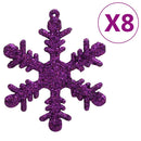 vidaXL 111 részes lila polisztirol karácsonyi gömb szett