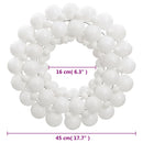 vidaXL fehér polisztirol karácsonyi koszorú 45 cm