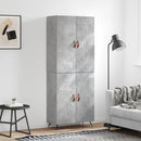 vidaXL betonszürke szerelt fa magasszekrény 69,5 x 34 x 180 cm