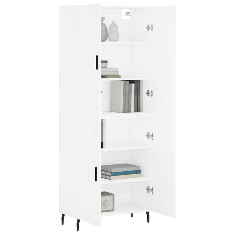 vidaXL fehér szerelt fa magasszekrény 69,5 x 34 x 180 cm