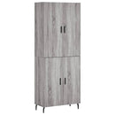 vidaXL szürke sonoma szerelt fa magasszekrény 69,5 x 34 x 180 cm