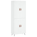 vidaXL fehér szerelt fa magasszekrény 69,5 x 34 x 180 cm