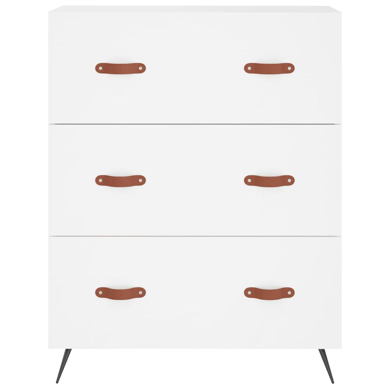 vidaXL fehér szerelt fa magasszekrény 69,5 x 34 x 180 cm