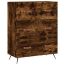 vidaXL füstös tölgy színű szerelt fa magasszekrény 69,5 x 34 x 180 cm