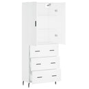 vidaXL fehér szerelt fa magasszekrény 69,5 x 34 x 180 cm