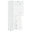 vidaXL fehér szerelt fa magasszekrény 69,5 x 34 x 180 cm