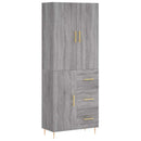vidaXL szürke sonoma szerelt fa magasszekrény 69,5 x 34 x 180 cm
