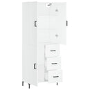 vidaXL fehér szerelt fa magasszekrény 69,5 x 34 x 180 cm