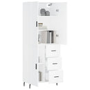 vidaXL fehér szerelt fa magasszekrény 69,5 x 34 x 180 cm