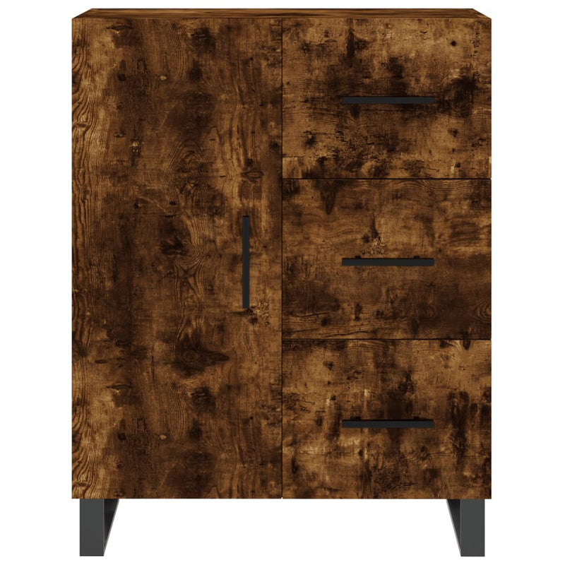 vidaXL füstös tölgy színű szerelt fa magasszekrény 69,5 x 34 x 180 cm