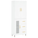 vidaXL fehér szerelt fa magasszekrény 69,5 x 34 x 180 cm