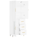 vidaXL fehér szerelt fa magasszekrény 69,5 x 34 x 180 cm