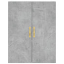 vidaXL betonszürke szerelt fa magasszekrény 69,5 x 34 x 180 cm