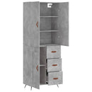 vidaXL betonszürke szerelt fa magasszekrény 69,5 x 34 x 180 cm