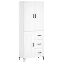 vidaXL fehér szerelt fa magasszekrény 69,5 x 34 x 180 cm