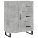 vidaXL betonszürke szerelt fa magasszekrény 69,5 x 34 x 180 cm