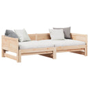 vidaXL Kihúzható nappali ágy Barna 203,5 x 184 x 56,5 cm Tömör fenyőfa