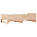 vidaXL Kihúzható nappali ágy Barna 203,5 x 184 x 56,5 cm Tömör fenyőfa