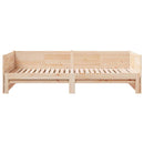 vidaXL Kihúzható nappali ágy Barna 203,5 x 184 x 56,5 cm Tömör fenyőfa