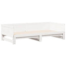 vidaXL Kihúzható nappali ágy Fehér 203,5 x 184 x 56,5 cm Tömör fenyőfa