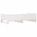 vidaXL Kihúzható nappali ágy Fehér 203,5 x 184 x 56,5 cm Tömör fenyőfa