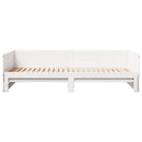 vidaXL Kihúzható nappali ágy Fehér 203,5 x 184 x 56,5 cm Tömör fenyőfa