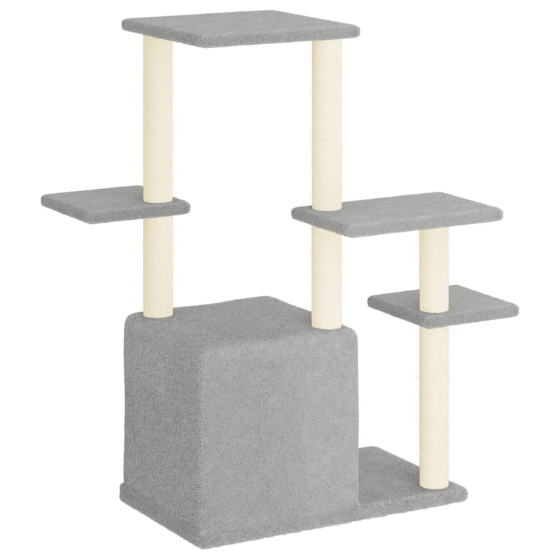 vidaXL világosszürke macskabútor szizál kaparófákkal 97,5 cm