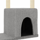 vidaXL világosszürke macskabútor szizál kaparófákkal 97,5 cm