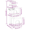vidaXL sötétszürke macskabútor szizál kaparófákkal 122 cm