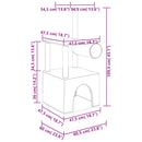 vidaXL krémszínű macskabútor szizál kaparófákkal 109,5 cm