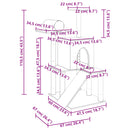 vidaXL sötétszürke macskabútor szizál kaparófával 110,5 cm