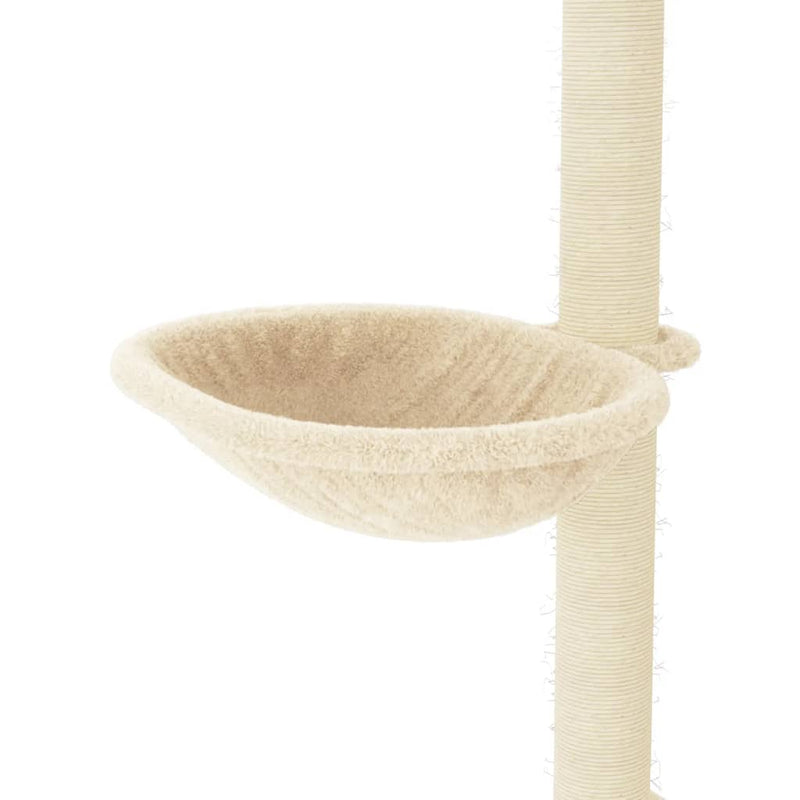 vidaXL krémszínű macskabútor szizál kaparófákkal 95 cm