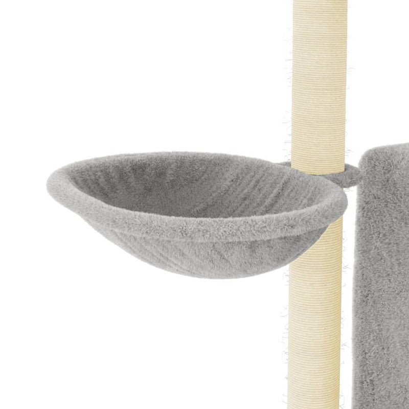 vidaXL világosszürke macskabútor szizál kaparófákkal 96,5 cm