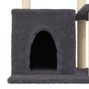 vidaXL sötétszürke macskabútor szizál kaparófákkal 83 cm