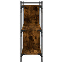 vidaXL 3 szintes füstös tölgy színű fa könyvespolc 76 x 32 x 88 cm