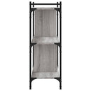 vidaXL 3 szintes szürke sonoma színű fa könyvespolc 76 x 32 x 88 cm