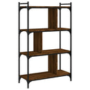 vidaXL 4 szintes barna tölgyszínű fa könyvespolc 76 x 32 x 123 cm