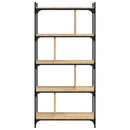 vidaXL 5 szintes sonoma tölgy színű fa könyvespolc 76 x 32 x 158 cm