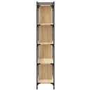 vidaXL 5 szintes sonoma tölgy színű fa könyvespolc 76 x 32 x 158 cm