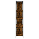 vidaXL 5 szintes füstös tölgy színű fa könyvespolc 76 x 32 x 158 cm
