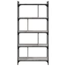 vidaXL 5 szintes szürke sonoma színű fa könyvespolc 76 x 32 x 158 cm