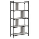 vidaXL 5 szintes szürke sonoma színű fa könyvespolc 76 x 32 x 158 cm