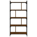 vidaXL 5 szintes barna tölgyszínű fa könyvespolc 76 x 32 x 158 cm