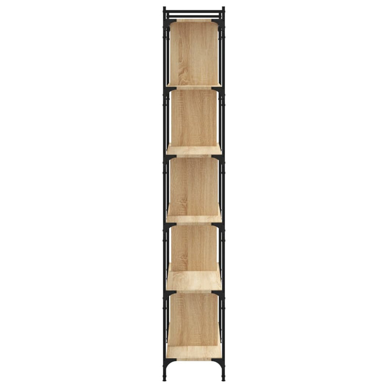vidaXL 6 szintes sonoma tölgy színű fa könyvespolc 76 x 32 x 192 cm